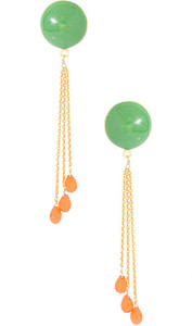 Voylla Precious Classic Enamel Crystal Sterling Silver Dangle Earring