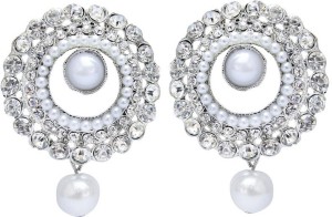 Jewels Capital Diva Style Pearl Alloy Drop Earring