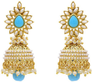 Jewels Capital Divca Style Pearl Alloy Jhumki Earring