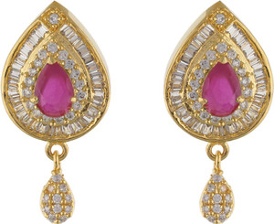 Aarushi Ethinc Cubic Zirconia Alloy Chandbali Earring