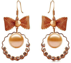 Roma Brothers Bowknotroseprl Alloy Dangle Earring