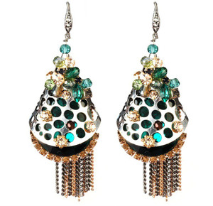 Jazz Jewellery CZ Party Wear Bridal Multicolor Wedding Women Alloy Dangle Earring