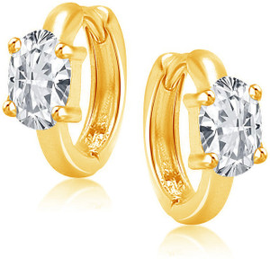 VK Jewels Single Stone Cubic Zirconia Alloy Huggie Earring