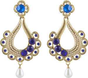 Inaya Designer Cubic Zirconia Brass Drop Earring