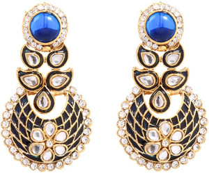 GoldNera Kundan Meena Alloy Drop Earring