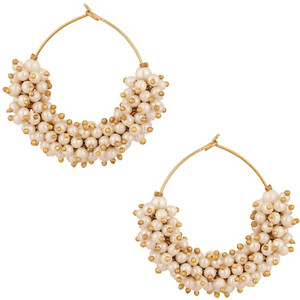Angel In You Diva Style Pearl Alloy Hoop Earring