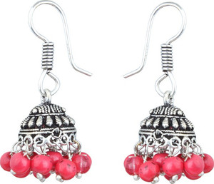 Waama Jewels Traditional Festive Pearl Brass Jhumki Earring