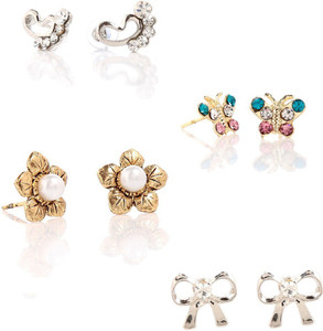 GoldNera Mini Designer Alloy Earring Set