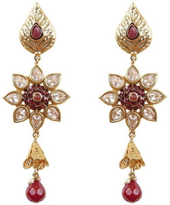 Rajwada Arts Traditional Rajasthani Brass Drop Earring