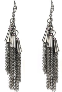 Jazz Jewellery Party Wear Silver and Antique Design CZ Dangle Alloy For Girls Alloy Dangle Earring