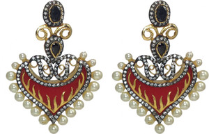MP Fine Jewellery Luxurious Pair Of Tops Zircon Alloy Chandbali Earring