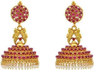 Hyderabad Jewels Pearl Copper Jhumki Earring