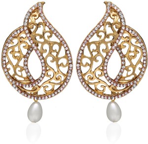 Zaveri Pearls Floral Designer Zinc Dangle Earring