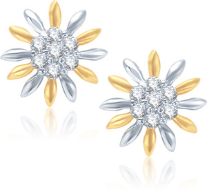 VK Jewels VK Jewels Sunflower design Gold And Rhodium Plated Earrings. Alloy Stud Earring