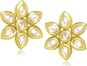 VK Jewels Sunflower Kundan Alloy Stud Earring