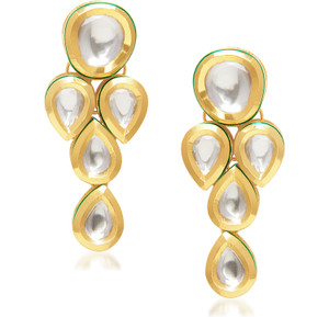 VK Jewels Decent Kundan Alloy Drop Earring