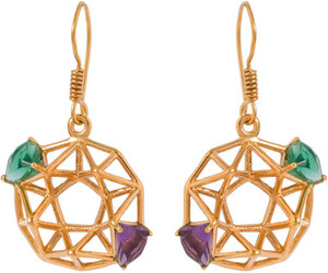Voylla Artificial Classic Plain Crystal Alloy Dangle Earring
