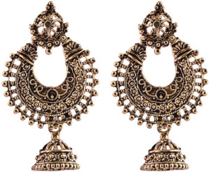 Crazytowear Golden Polish Alloy Drop Earring