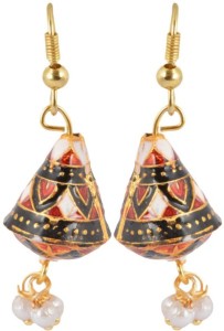 Waama Jewels Golden Brass Jhumki Engagement party wear girls earring Metal Jhumki Earring