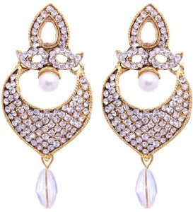 Jewels Guru Diva Style Zircon Alloy Chandbali Earring