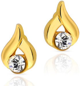 Mahi Diya Crystal Brass, Alloy Stud Earring