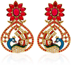 Jewels Capital Diva Style Pearl Alloy Drop Earring