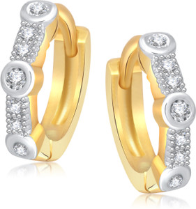 VK Jewels Tiny Cubic Zirconia Alloy Huggie Earring