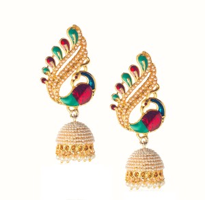 VK Jewels The Mayur Alloy Jhumki Earring