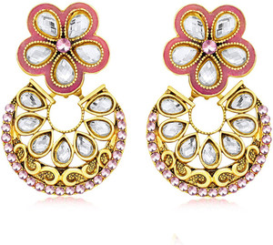 Spargz Stylish Gold Earring Diamond Alloy Dangle Earring
