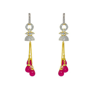 MP Fine Jewellery Real Look Designer Tops For Women Zircon Alloy Drop Earring