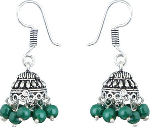 Waama Jewels Traditional Festive Pearl Brass Jhumki Earring