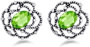 Jazz Jewellery Fancy Design Antique AD Green Color Stone Earrings For Womens Alloy Stud Earring