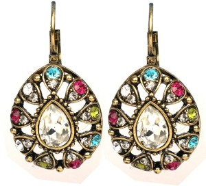 Jazz Jewellery Multicolor AD CZ Stone Clip On Women Alloy Clip-on Earring