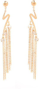 GoldNera Zig Zag Alloy Tassel Earring