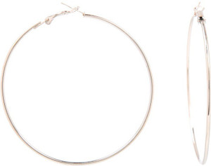GoldNera Silverite Bali Big Size Alloy Hoop Earring