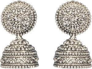 Crazytowear Golden Polish Alloy Jhumki Earring