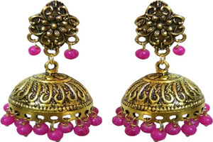 Ozanoo Rajasthani Beads Alloy Drop Earring