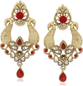 Vidhi Jewels Peacock Inspired Zinc Drop Earring