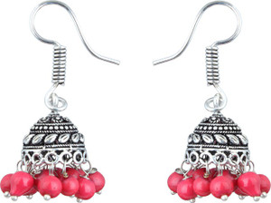 Waama Jewels Traditional Festive Pearl Brass Jhumki Earring