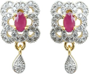 Waama Jewels Multi Gemstones Fashion Jewellery Drop Style for womens Daily Wear Gift to Girlfriend Brass Drop Earring