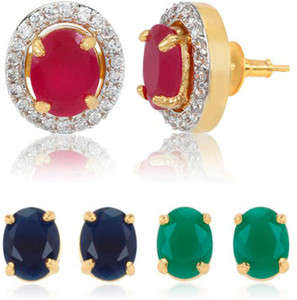 Alysa Emma Cubic Zirconia Ruby Copper Br Stud Earring Best Price Alysa Emma Cubic Zirconia Ruby Copper Br Stud Earring