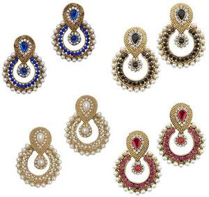 Jewels Guru Combo-01 Alloy Chandelier Earring