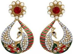 Jewels Capital Diva Style Zircon Alloy Chandbali Earring