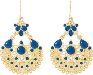 Voylla Artificial Classic Textured Crystal Alloy Dangle Earring