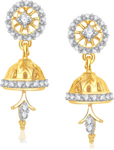 VK Jewels Goldenera Cubic Zirconia Alloy Jhumki Earring