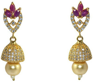 MP Fine Jewellery Exclusive Pair Of Tops Zircon Alloy Jhumki Earring