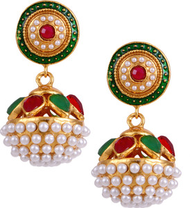 Hyderabad Jewels Beautiful Pearl Copper Jhumki Earring