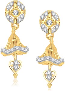VK Jewels Classic Cubic Zirconia Alloy Jhumki Earring