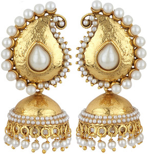 Styylo Fashion Diva style Pearl Alloy Jhumki Earring