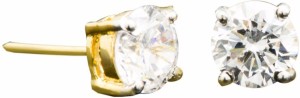 YugshaJewels Elegant YJE-1394 Cubic Zirconia Brass Stud Earring